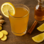 homemade zepbound recipe with lemon, ginger, cinnamon, and apple cider vinegar