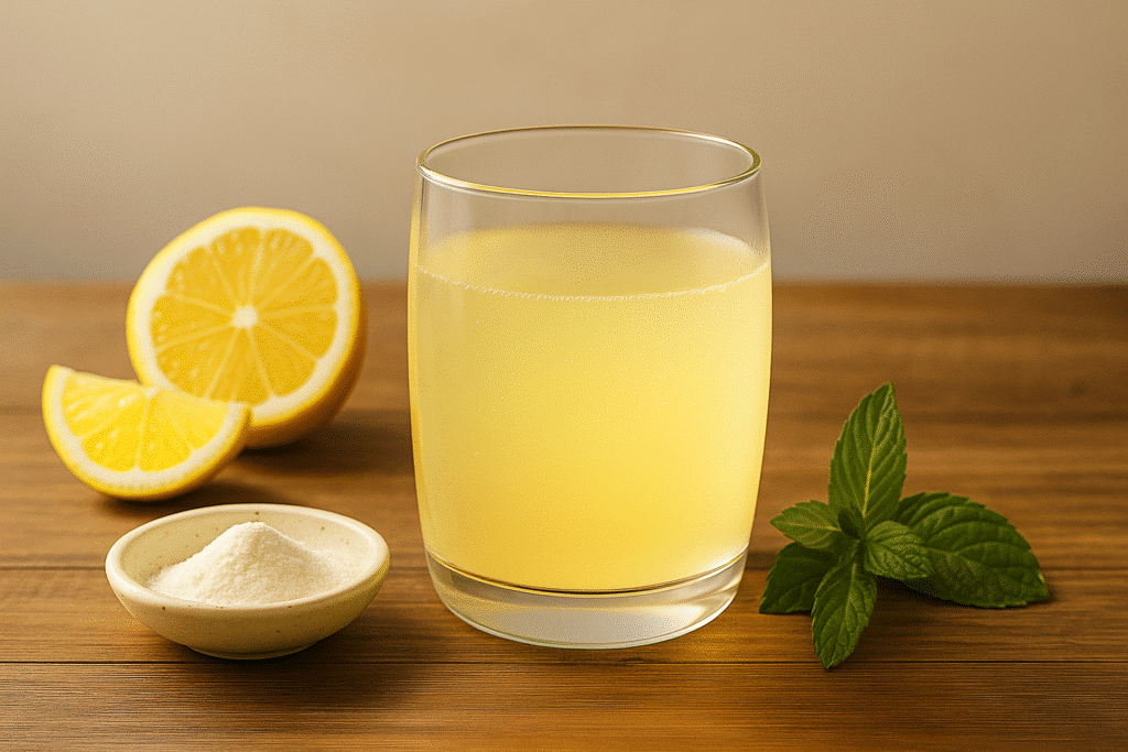 Mounjaro Magnesium Mocktail with lemon and magnesium