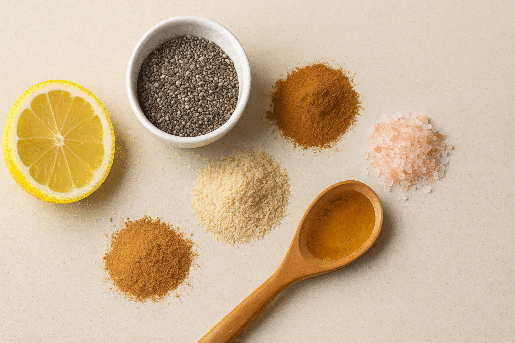 Natural Alternatives to Ozempic: Safe, Proven & Simple Options Natural alternatives to Ozempic Natural Ozempic drink ingredients on kitchen counter