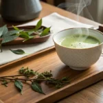 Korean green tea for anti-aging in a traditional tea setting