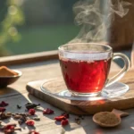 tea glow-up with hibiscus rosehip and collagen